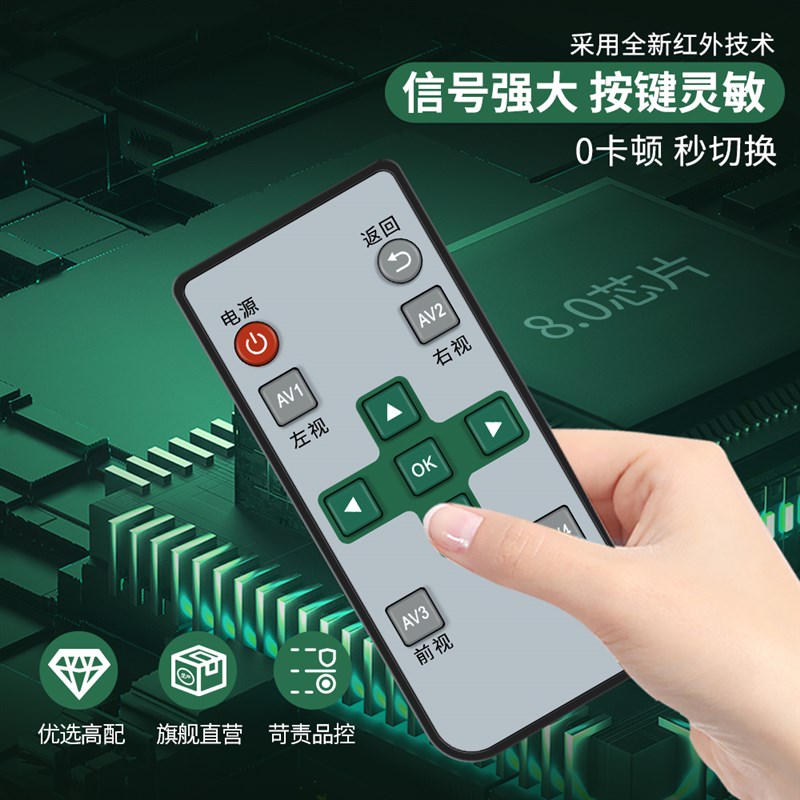 适用360全景车影像系统遥控器通用车载显示器后视镜货车倒车泊车