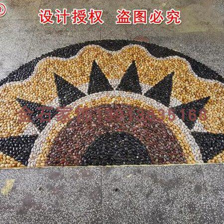雨花石拼花\鹅卵石石子路\马赛克\网片石花园石子路\庭院路