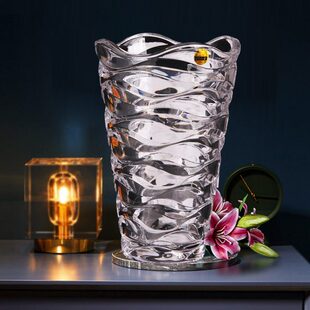 富贵竹花瓶水晶玻璃透明网红摆件客厅插花百合水培养北欧创意简约