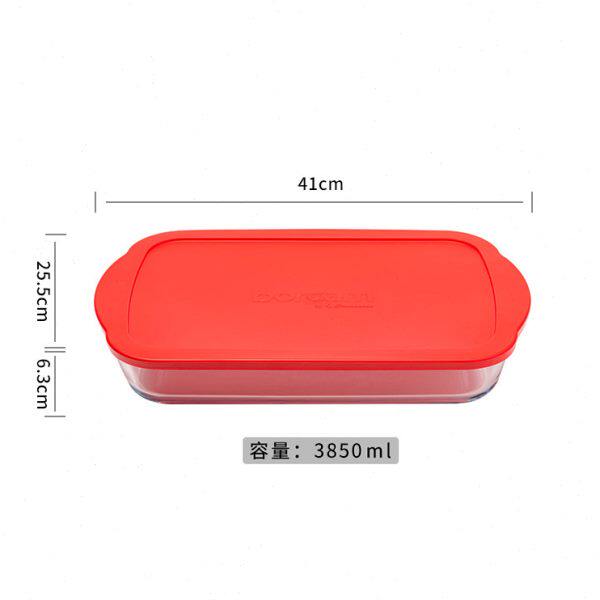 土耳其进口高硼硅钢化玻璃烤盘家用带盖烧烤盘家用一体披萨蒸鱼盘