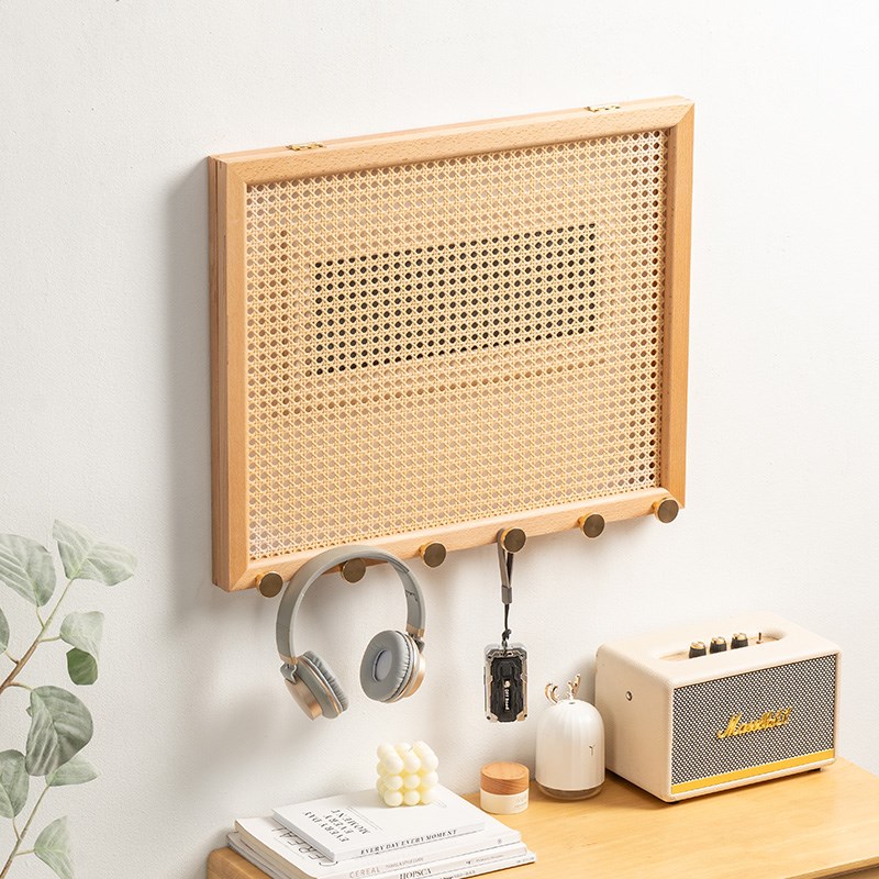 实木藤编电表箱装饰画挂画弱电箱电闸箱电表盒玄关墙面配电箱遮挡