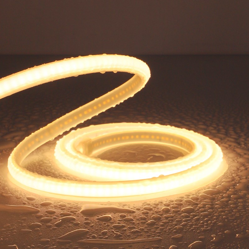 110v伏led灯带自粘COB插电款带开关卧室床头长条超亮氛围软灯条