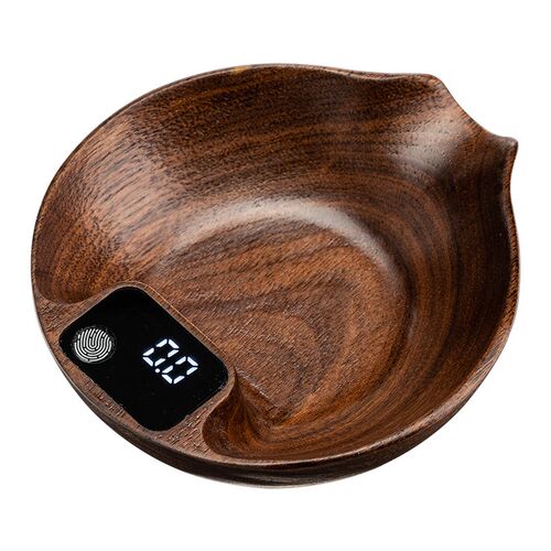 胡桃木咖啡豆电子秤意式咖啡豆称豆盘展示盘称重器豆碟迷你咖啡称