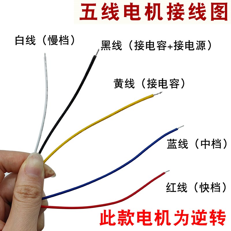 通用10寸转页扇电机鸿运扇YSZ-45适用万宝250MM电风扇5线马达机头
