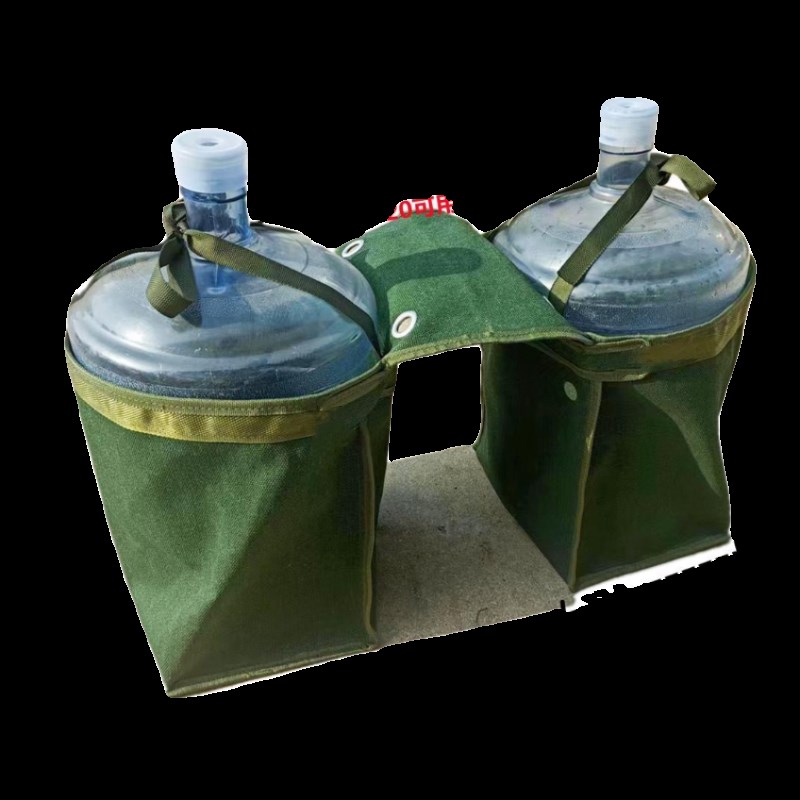 送水袋电动车驮水包水桶包摩托车送水包饮水机桶军绿黑色随机