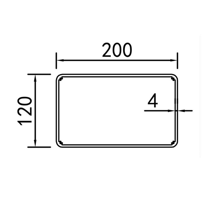 现货铝型材外壳方管电池电源灯具铝材储能铝外壳铝合金材料库存