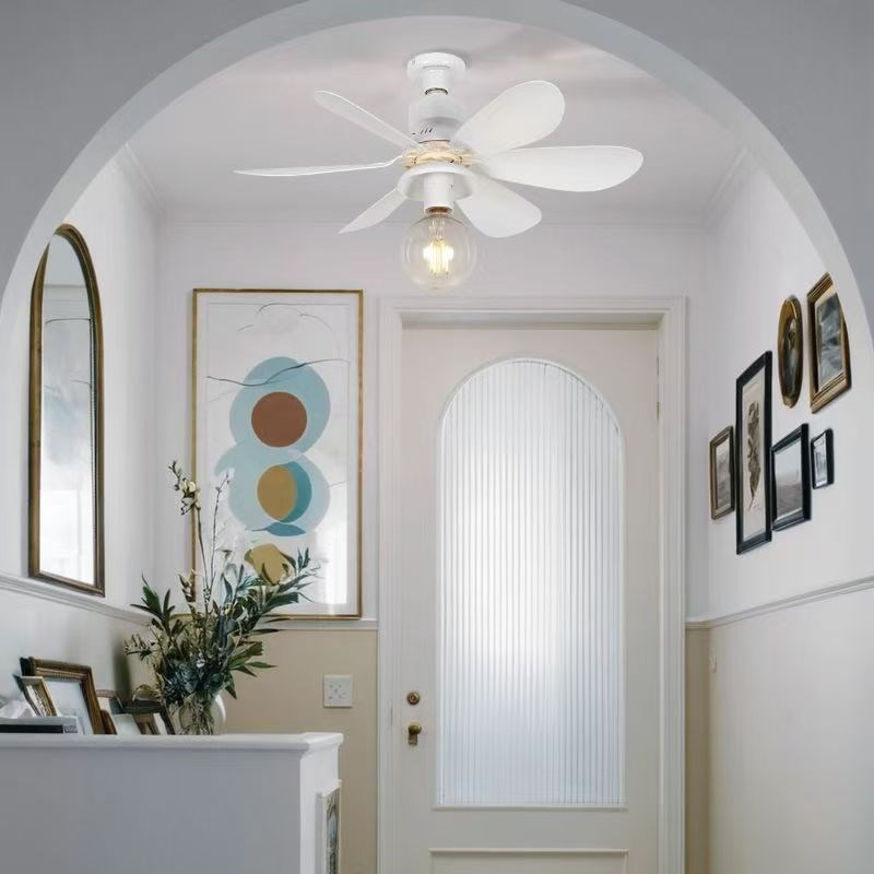 新款e27螺口风扇大风力可换灯泡节能遥控现代简约二合一卧室吊扇