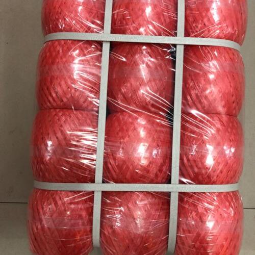 塑料红色打包绳扎线捆扎绳撕裂带全新料12球足6公斤整提