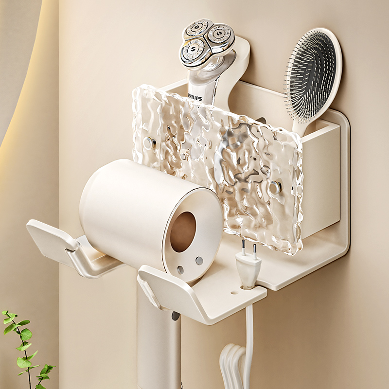吹风机置物架免打孔化妆室戴森吹风机挂架浴室壁挂式吹风机支架收