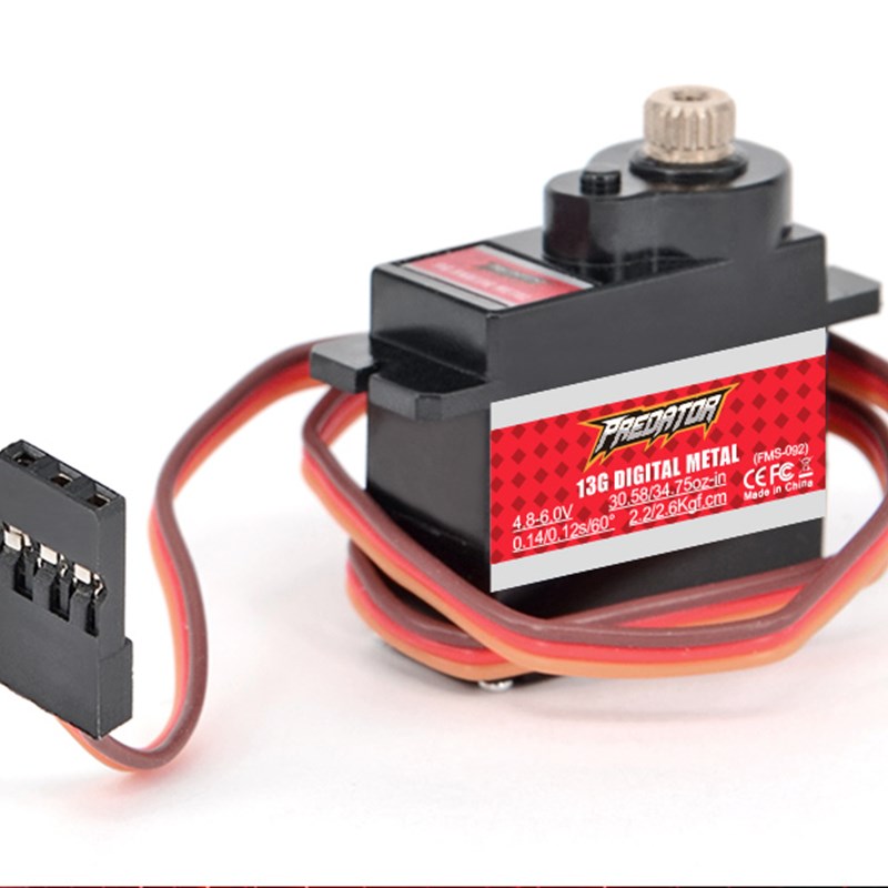 FMS 9g/13/17/23G金属模拟数码舵机塑胶遥控航模飞机正反向伺服器