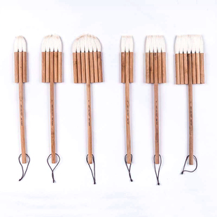 高档多管羊毛排竹刷2690排刷排笔底纹笔羊毛刷水彩水粉国画板刷