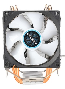 跨境寒霜400IED发光cpu散热器 4热管电脑4铜管下压式静音CPU风扇