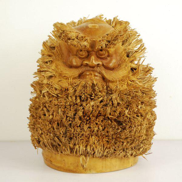 竹根雕钟馗头像/纯手工竹雕刻家居摆件/创意开业乔迁贺礼收藏品