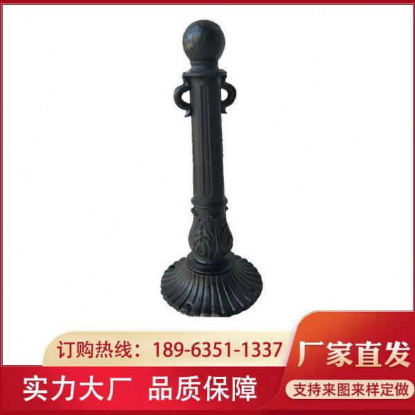 铸铁止车柱 市政道路警示柱 公园铁链隔离防护柱 铁艺分隔阻车桩