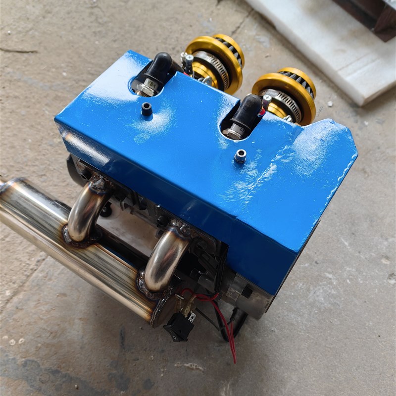 二冲程双缸割草机发动机双缸两冲程汽油机割草机打草机发动机