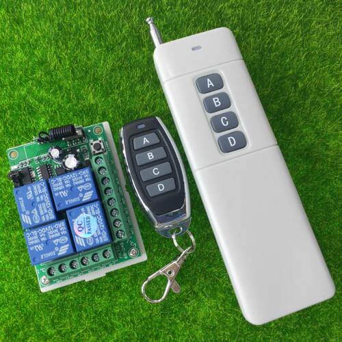 12V -24V4路 车灯喇叭 车尾板大货车灯具电动门开关+J027-4遥控