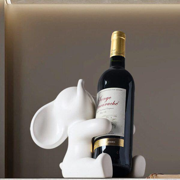 大象红酒架酒柜装饰品摆件轻奢高档客厅玄关餐边柜葡萄酒瓶架酒托