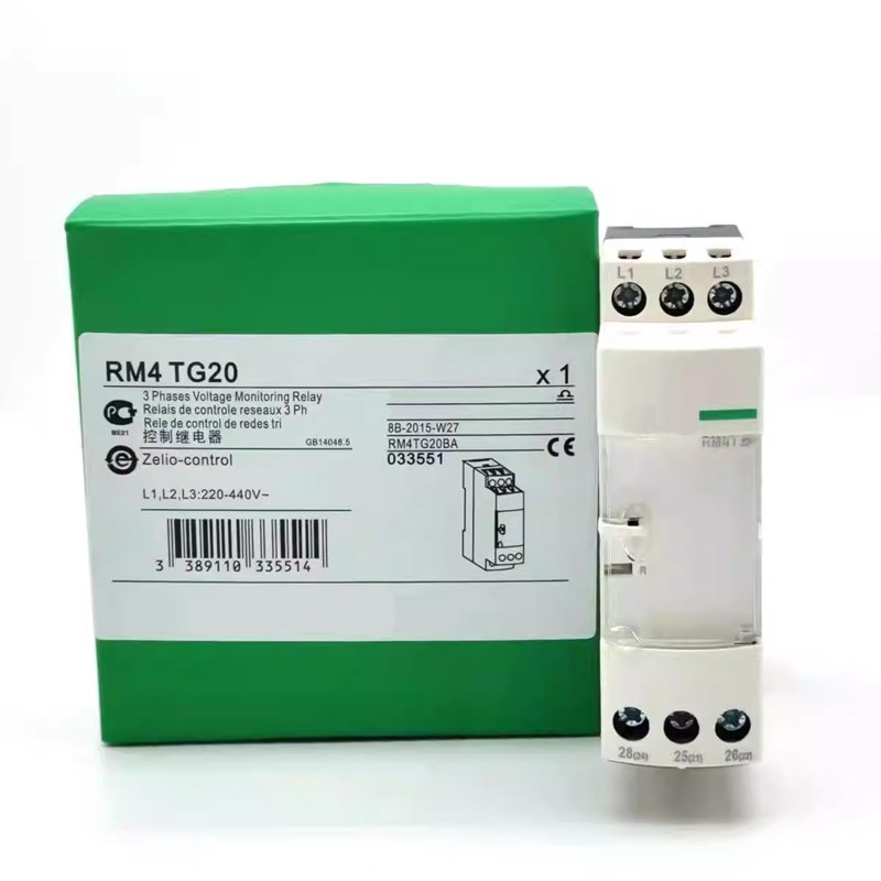 施耐德同款代替RM4TG20相序继电器RM4-TG20过欠压保护器RM4TR32