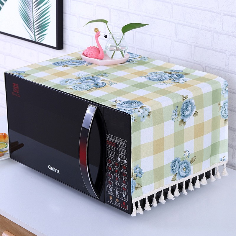 微波炉罩子防油防尘罩田园布艺烤箱罩防尘套盖布格兰仕美的通用罩