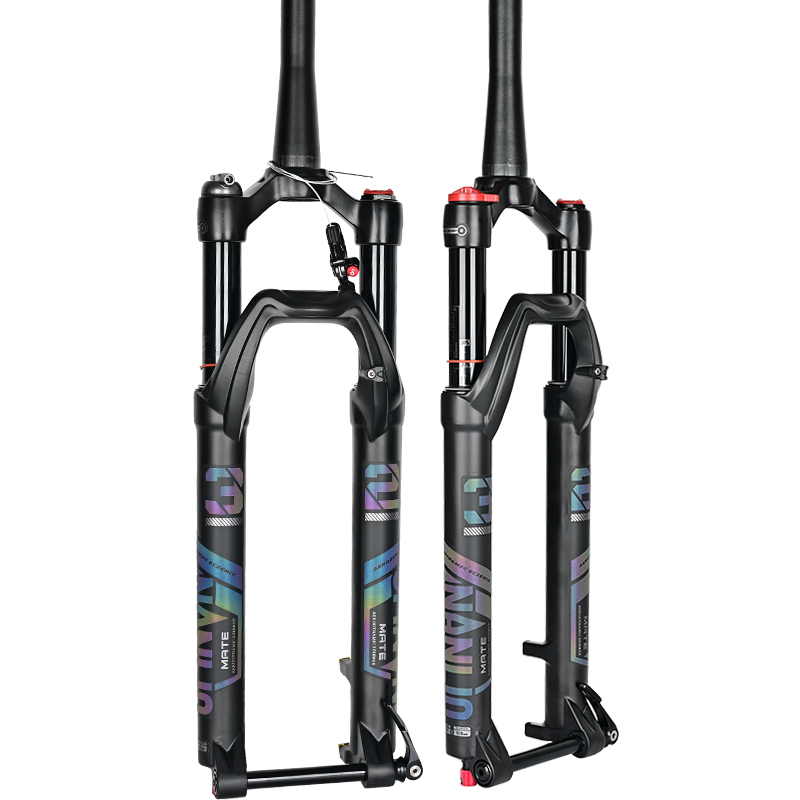 NANLIO山地车前叉自行车男越野26/27.5/29寸气叉带阻尼快拆桶轴版