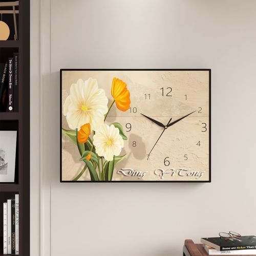 钟表家用创意电表箱遮瑕疵装饰画客厅挂钟电源箱墙上石英钟配电箱