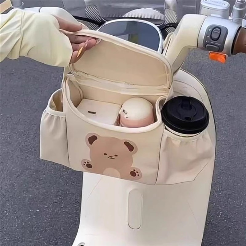 三轮车电动车挂包前置物兜放东西神器电瓶车挂物包储物兜充收纳包