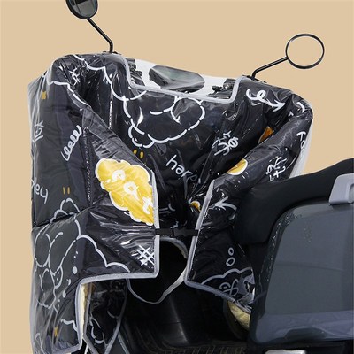 2025新款电动车挡风被冬季加厚加绒防雨水加大摩托电瓶车罩挡风衣