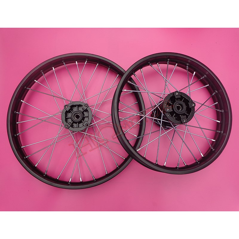 越野摩托车配件凌骑K6 波速尔T8 前后轮14 17 19 16寸C盘轮毂钢圈