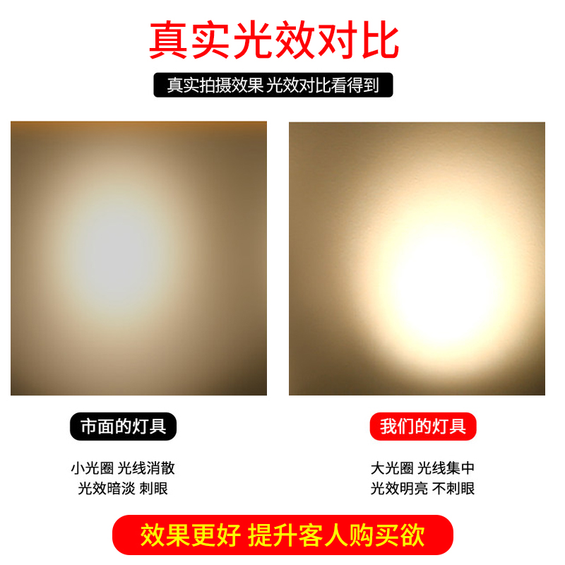 服装店射灯led轨道灯店铺商用家用导轨灯30w明装聚光背景墙天花灯