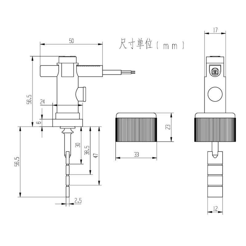 PPS材质6分内牙中央空调空气能热水器流量水流开关感应器