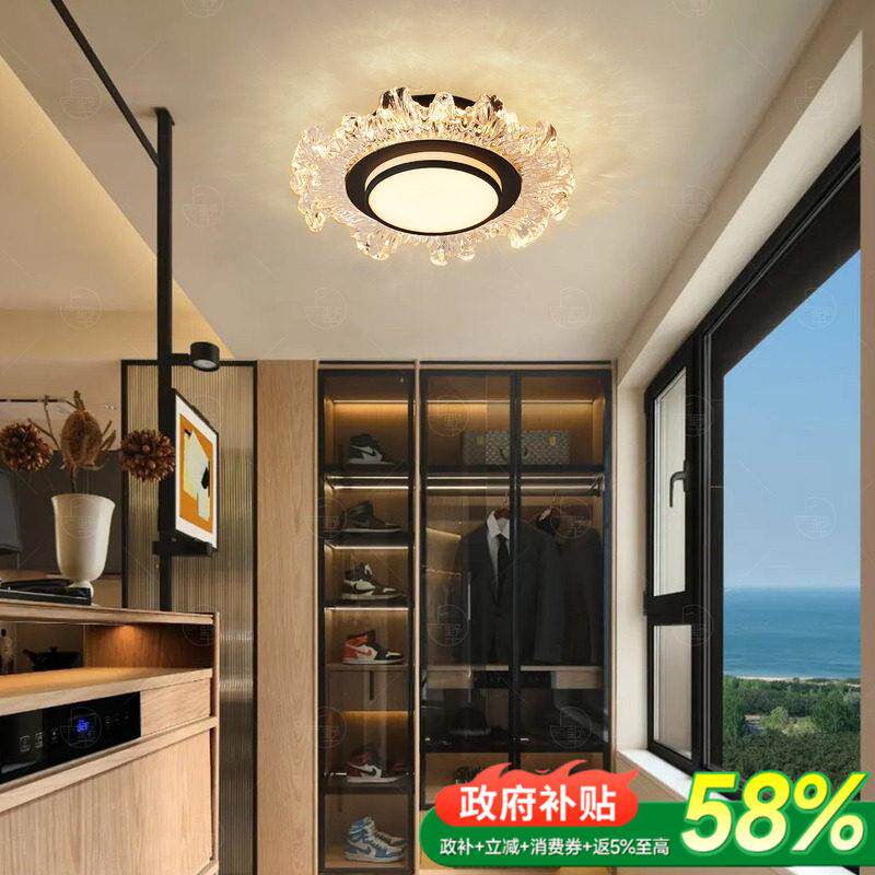 补贴15%轻奢玄关吸顶灯意式风入户过道走廊阳台灯具中山现代中古