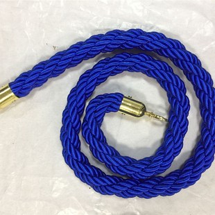 1.5米挂绳礼宾柱一米线隔离带钛金麻绳挂钩麻花绳