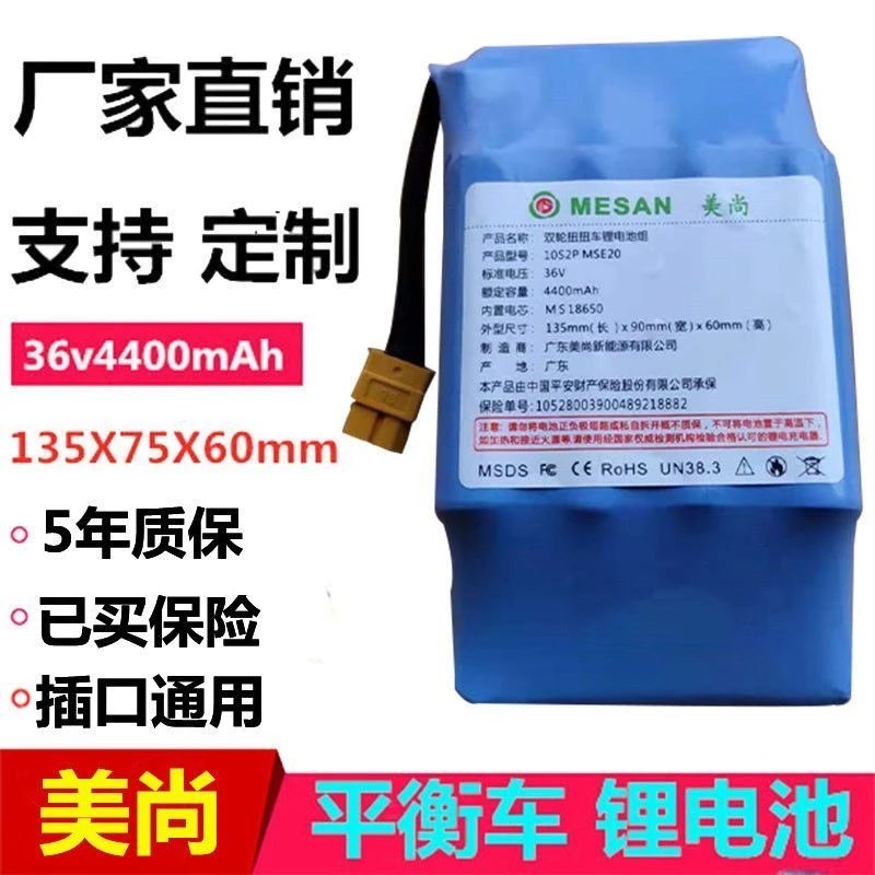 电瓶大容量电瓶电池车扭扭平衡双轮车平衡车36V通用电动锂电池42v