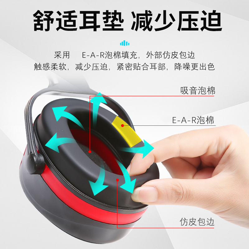 隔音耳罩耳机防噪音耳机降噪工业防吵睡觉打呼噜降噪射击防护睡眠