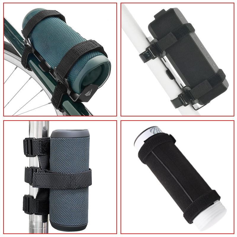 自行车摩托车音响固定支架蓝牙音箱捆绑支架山地自行车魔术贴固定