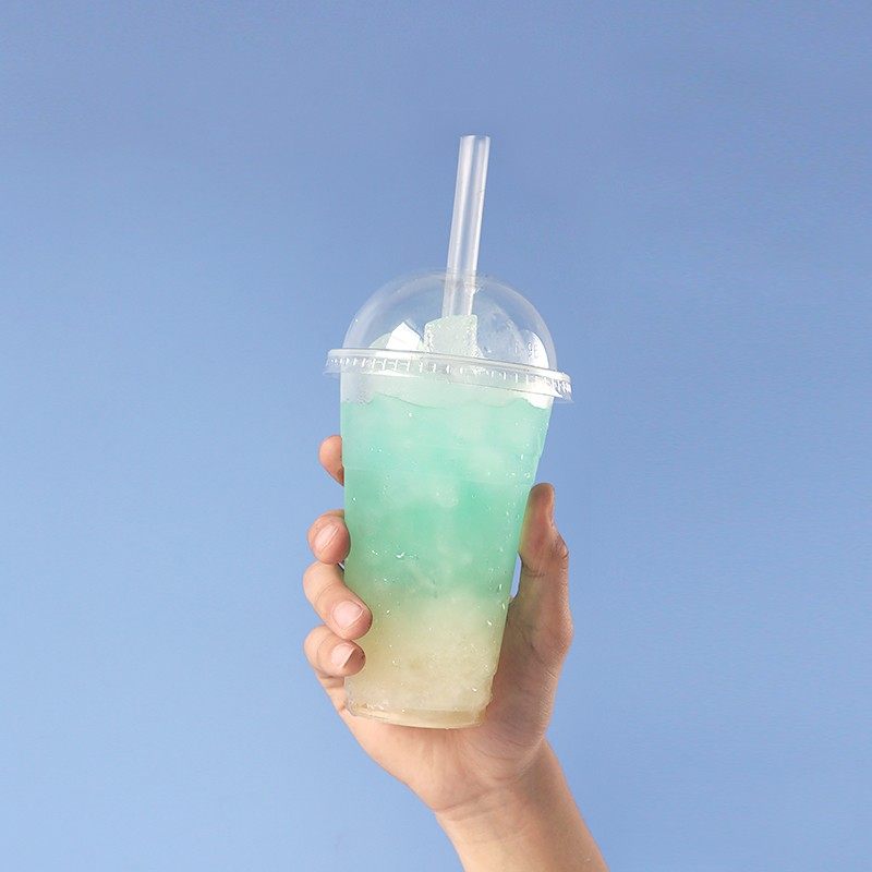 一次性打包透明奶茶杯塑料杯冷热饮料鲜榨果汁PP杯子带盖logo定制