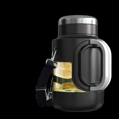 玻璃水杯大容量夏季耐高温防摔男大号2000ml茶水分离泡茶喝水杯子