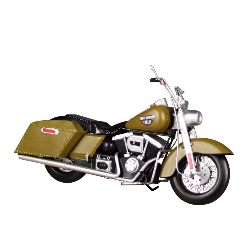 印第安哈雷摩托车模型摆件复古工业风机械机车办公室吧台工艺品