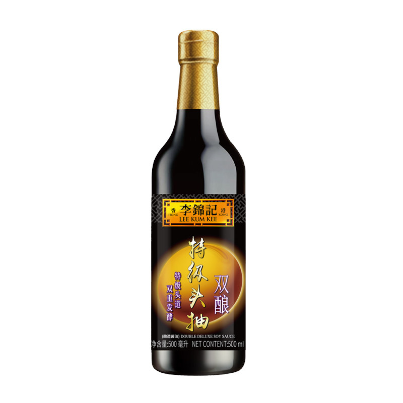李锦记双酿特级头抽酱油500ml装粮食酿造厨房炒菜凉拌点蘸调味品