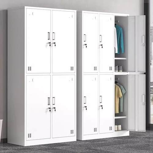 更衣柜宿舍换衣柜员工带锁储物柜浴室铁皮收纳柜车间多门鞋柜碗柜