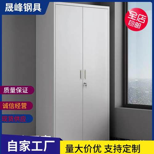 双铁门文件柜铁皮柜财务资料柜钢制带锁凭证柜办公全铁门文件柜