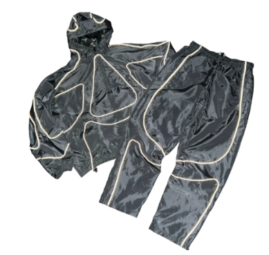 thumbnail for New Reflective Line Trench Coat Suit