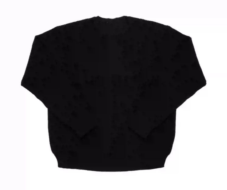 thumbnail for SP white letter sweater on black background