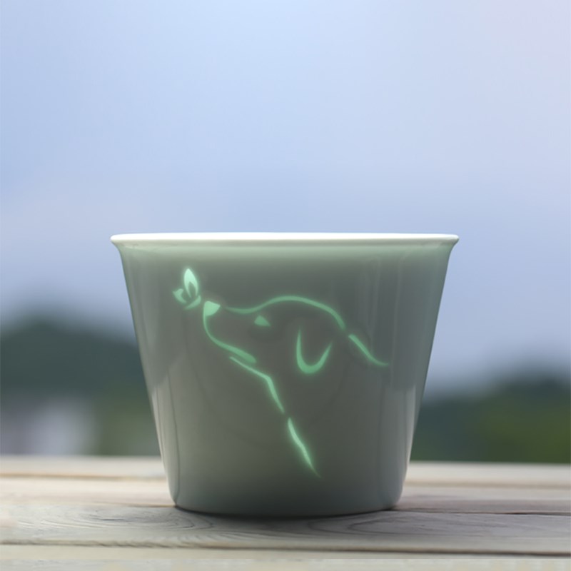 子木恋蝶狗狗猫i咪玲珑咖啡杯猪口拉花陶瓷茶杯水杯家用高颜值礼