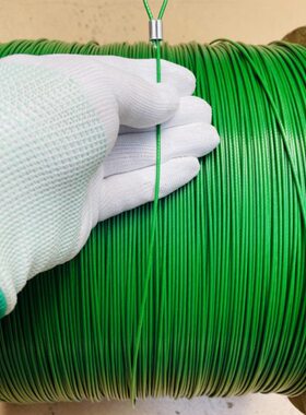 0-细4钢丝线软吊牌4mm胶38不锈钢包钓鱼线爬藤绳绿色30钢丝绳mm.