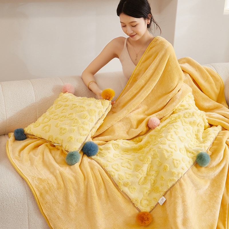 纯色抱枕被子两用午睡空调毯车载午休被沙发靠P垫学生宿舍枕头被