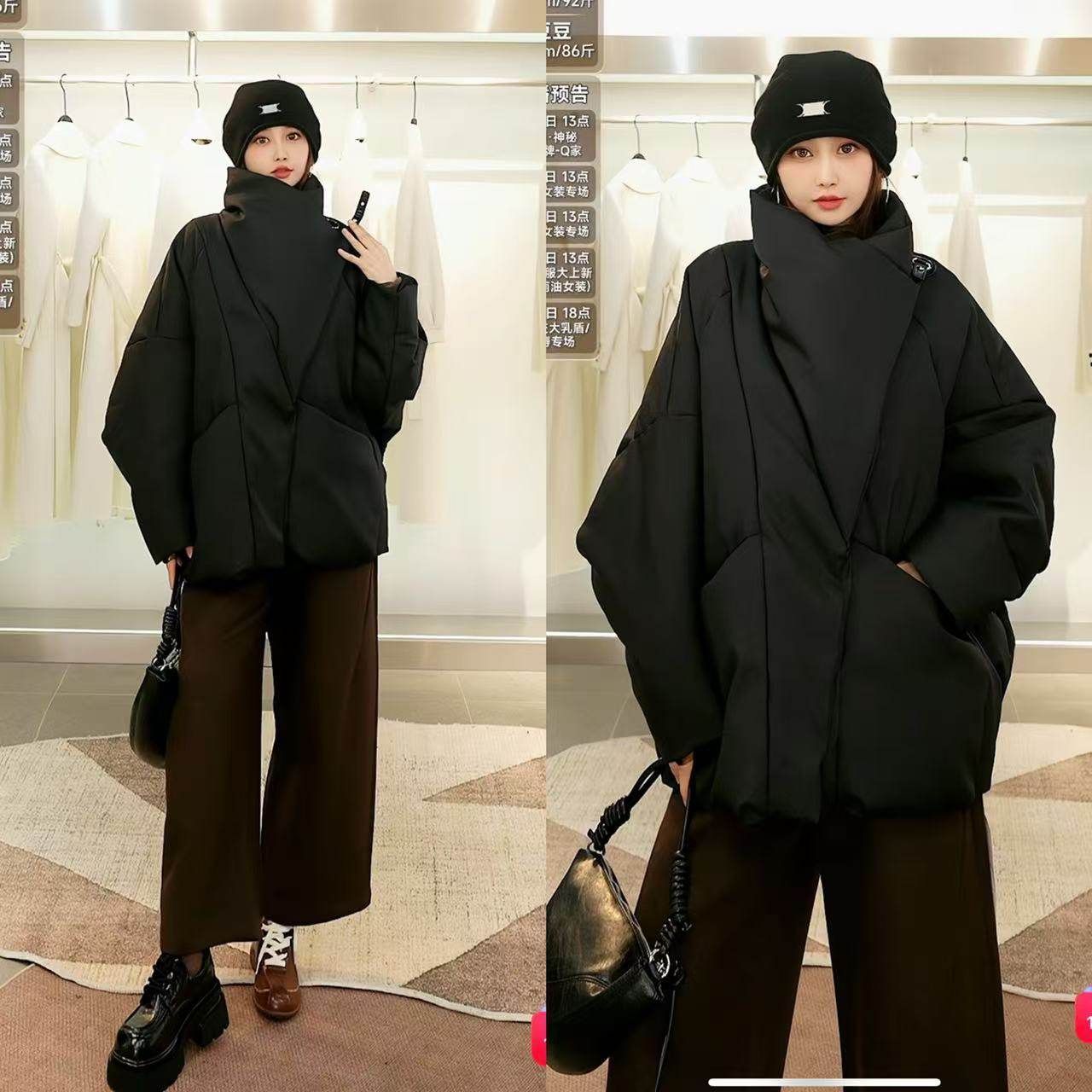 【粉红爷爷专享】90白鹅绒 时尚通勤羽绒外套 6172