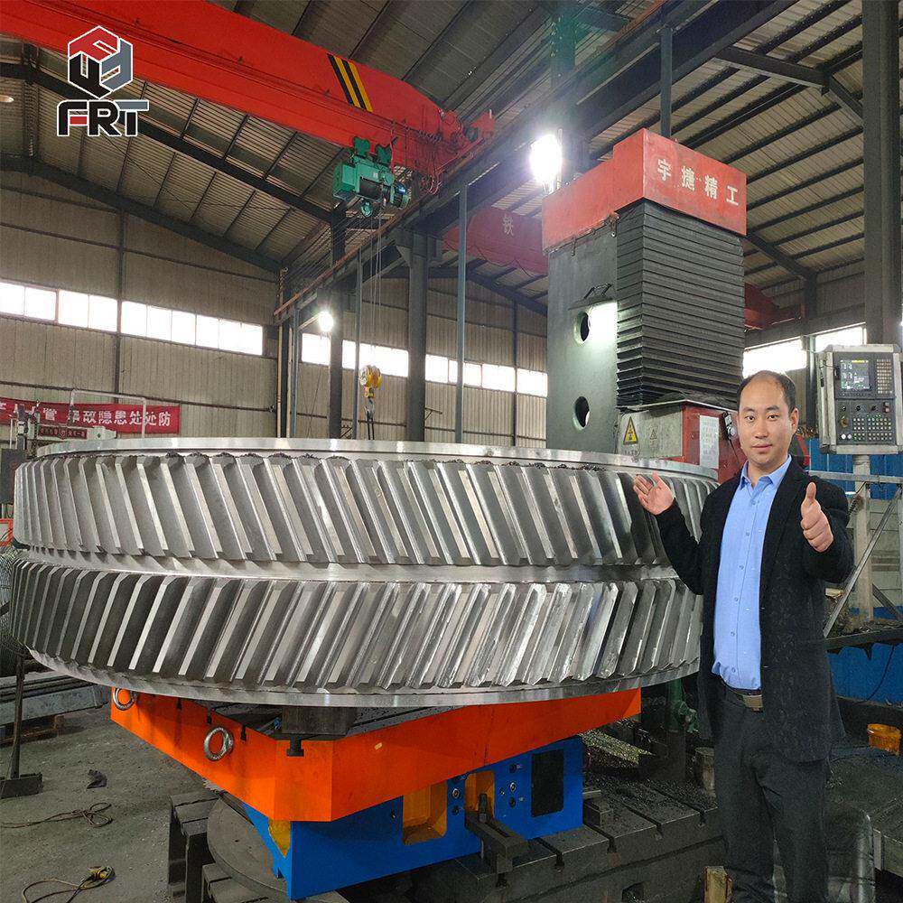 洛阳厂家数控龙门铣加工非标矿山钢厂大型重型42CRMO人字齿轮齿圈