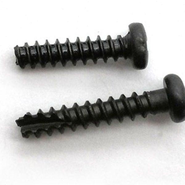 PT国标铁十字槽圆头盘头铣尾自攻螺钉黑色加硬/元头扇尾M3×5-25