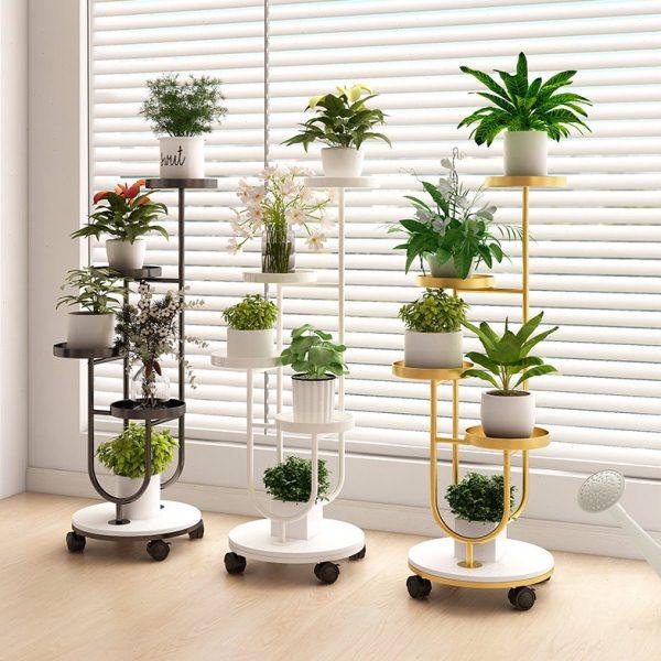轻奢花架子客厅落地花架多层铁艺花盆托架阳台创意多肉展示置物架,收纳整理,阳台置物架,淘宝优惠券,粉丝福利购,淘宝优惠卷